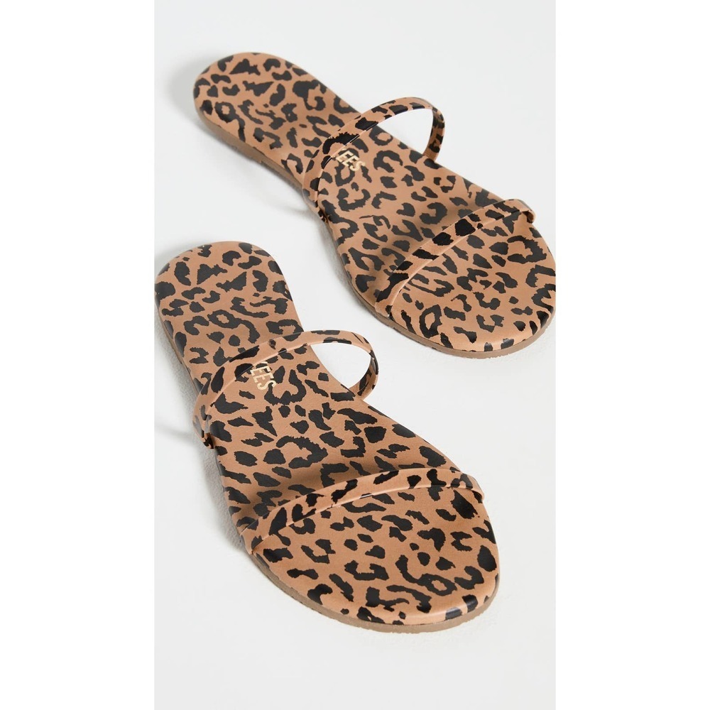 TKEES Gemma Exotic Slides in Nubuck Cheetah Size 6